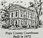 Illustration of Pope County Courthouse, Built in 1872